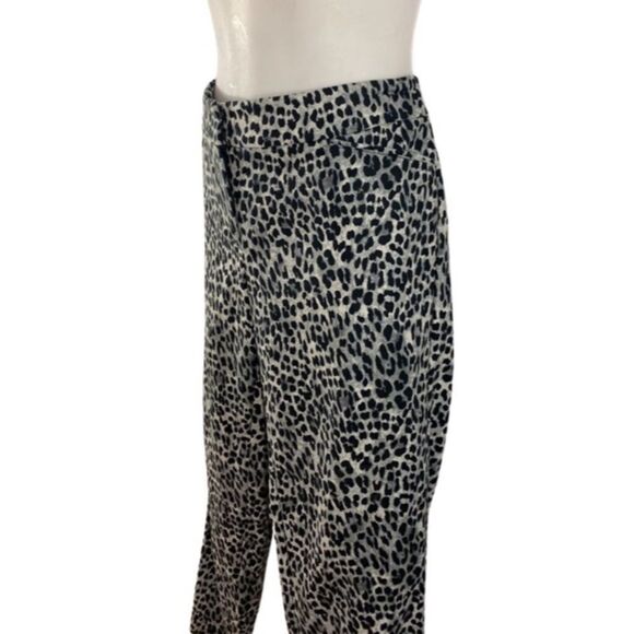 WHBM slim ankle leopard print pants 10 - Picture 8 of 10